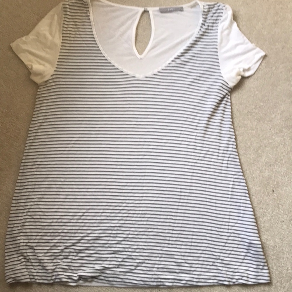 Tart Stripped Short-sleeved Blouse/T-shirt